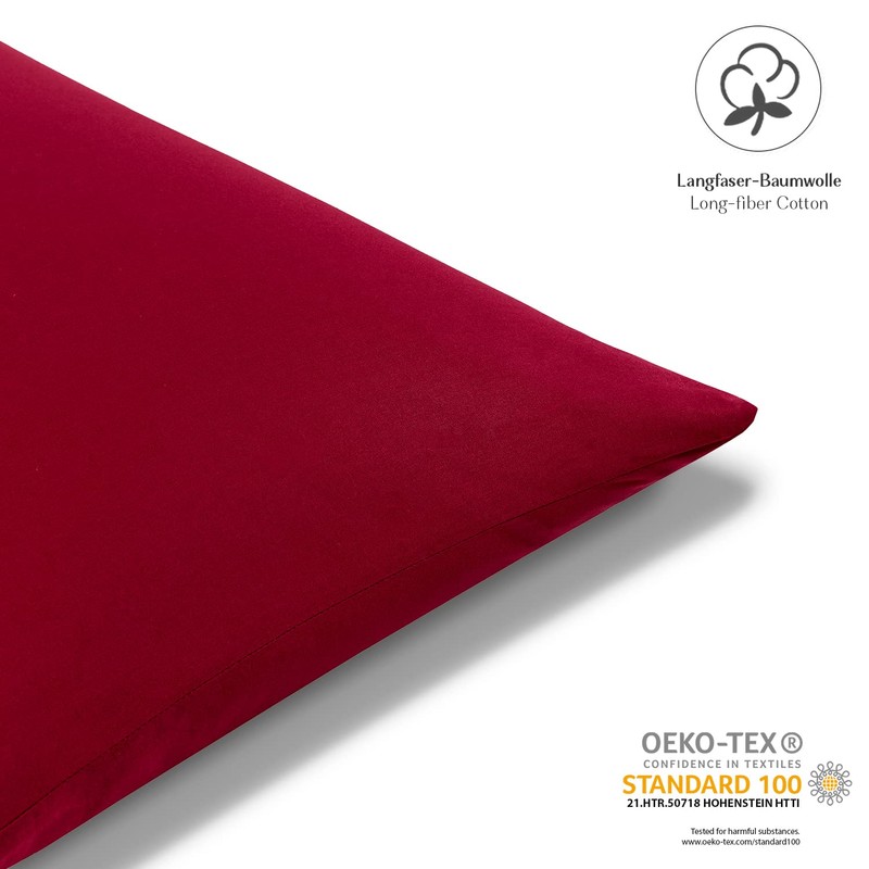Alreya Renforcé Pillowcase, 100% Cotton, Super Soft Pillowcase with YKK