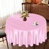KKJIAF 1 Pack 108Inch Round Table Cloth, Light Pink Tablecloth