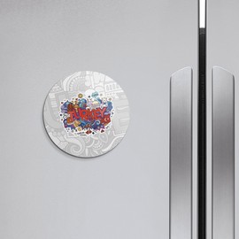 Unbranded Turkey Word Cloud Travel Label | 4'' X 4'' Round Decorative Magnet