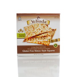 Yehuda Gluten Free Matzo Style Squares, Toasted Onion, 10.5 oz
