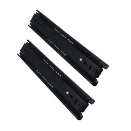 Operitacx 2 Stück Stille Track Schwerlastschubladenrutschen Kugellager Schubladenführungsschiene Schubladenführungen für Kommoden Schreibtisch Schubladenführungen Stahl Black