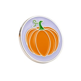 Pumpkin Golf Ball Marker - Premium Golf Ball Marker for Putting Green | Unique Golf Ball Marker for Men & Women – Ballmarker Golf Gift for Alignment & Style, 1" Wide