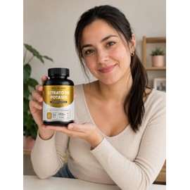 Citrato De Potasio Puro Well Rounded 120 Cápsulas, Suplemento Mineral, | 2000mg Por Porción