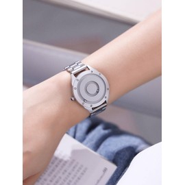 EUTOUR Magnetic Watches for Women Fancy Magnetic Balls Minimalist Ladies Watches with Stainless Steel Bracelet 36 mm Silver…