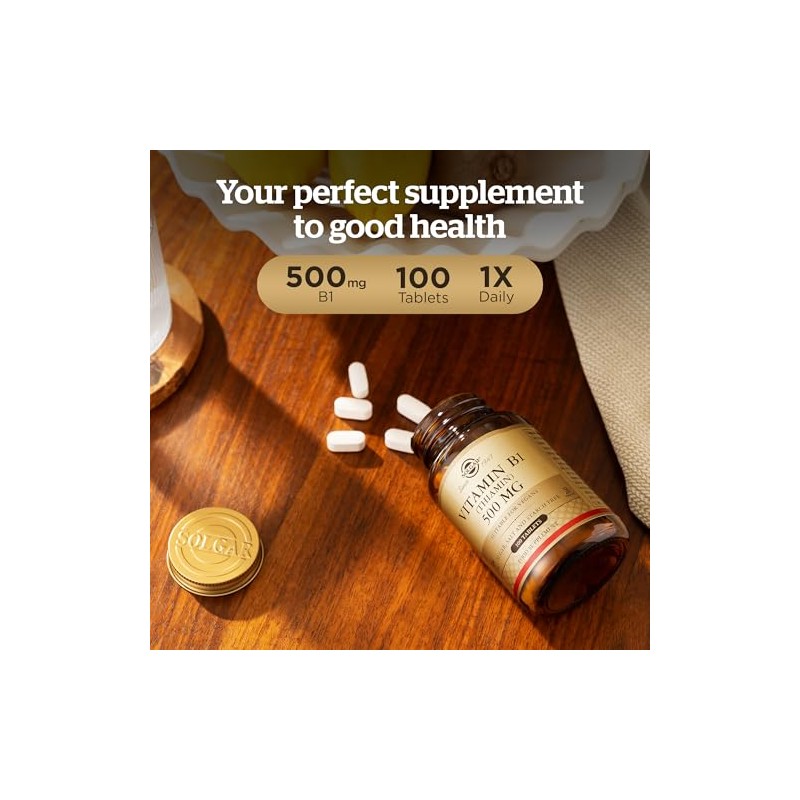 Solgar Vitamin B1 (Thiamin) 500 mg - 100 Tablets