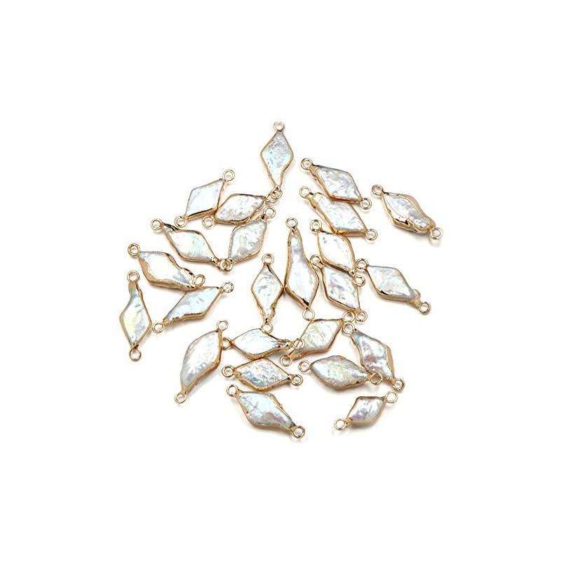 Perlas de freswater natural con conector de perlas sueltas, 5