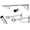 32mm 5ft GARMENT CLOTHES RAIL WALL MOUNTED HANGING RAIL DISPLAY