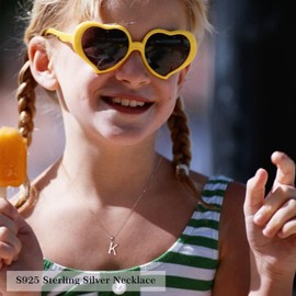 Hidepoo Silver Initial Necklaces for Women, Tiny 925 Sterling Silver Letter Necklace Alphabet I Pendant Initial Necklace Jewelry Gifts Sterling Silver Initial Necklaces Birthday Gifts Jewelry