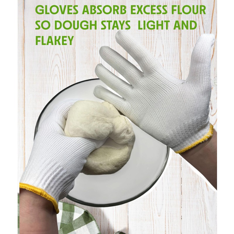 Regency Wraps Kneading Gloves for Non-Stick Dough Rolling and No-Mess