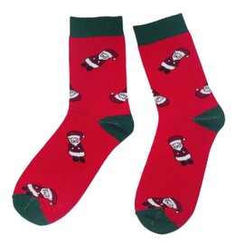 Weri Spezials Men’s Merry Christmas Socks with Funny Santa Claus Available in several patterns and colours. - Red Santa Claus, size: 43-46