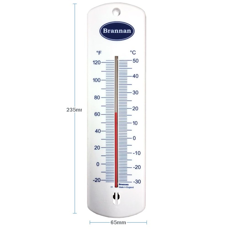 Large 240mm Wall Thermometer Garden Greenhouse Home Office Room Use