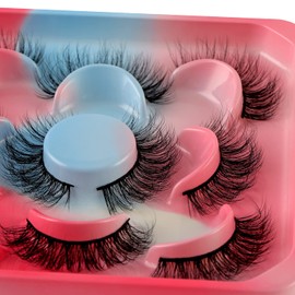 Eyelashes, Russian Stripes, False Eyelashes, D Curl Lashes, Natural Fluffy 3D Fluffy False Eyelashes Look Like Eyelash Extensions (DB04)