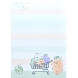 Crux Potetto Club Mini Memo Pad Juicy (Shopping Cart) ~ KAWAII!!