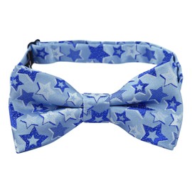 Alizeal Boys Printed Fun Novelty Pre-tied Kids Bow Tie, Light Blue Star