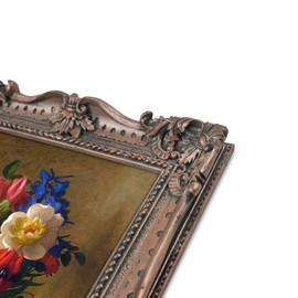 SIMON'S SHOP Picture Frames 5x7 Baroque Style 5x7 Picture Frames for 5 by 7 Photo, Antique Photo Frames 5x7 Wall and Tabletop (Bronze)
