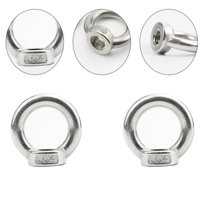 5 Pcs Lifting Eye Nuts, Stainless Steel M10 Eye Nut,