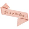 SZHUIHER 24th Birthday Sash and Tiara for Girls, Rose Gold