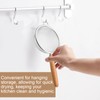 Dewocke High-quality 10 cm stainless steel kitchen strainer with wooden