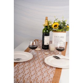 OSVINO Table Runner Lace White 15 cm x 25 m Wedding Decoration Retro Table Runner Lace Table Decoration for Christening Parties Wedding Christmas Communion Anniversary Craft Packaging Material