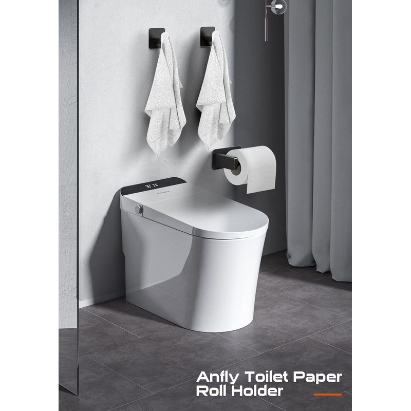 Anfly RV Camper Self Adhesive Toilet Paper Holder with 2
