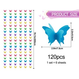 Buiory Butterfly Party Decorations Butterfly Hanging Garland Sweet Butterfly Hanging Decor for Butterfly Birthday Theme Party Supplies Wedding Baby Shower Party Decorations (Set of 6)