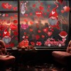 9 Sheet Valentines Day Window Clings Decorations