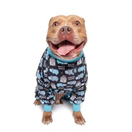 Pittie Clothing Pit Bull Pajamas for Dog, Full Coverage Onesie for Pitbull Pajamas for Dogs Doggie Pjs Dog Pitbull Outfit Dog Pajamas Clothes Medium Large XL XXL Breed