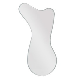 BST FURNH Design Unique Whales Shape Mirrors 47X23 Inch Full Length Wall Mounted MirrorTall Mirror Body Floor Dressing Frameless for Bedroom Bathroom Irregular