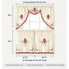 Christmas Kitchen Curtains Valance 3 Piece Set(Beige)