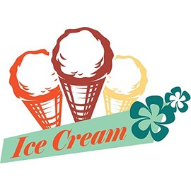 Zirni Ice Cream Retro Sticker Decal Design