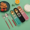 Cutlery Set, Stainless Steel, Chopsticks, Fork, Spoon, 3-piece Set, with