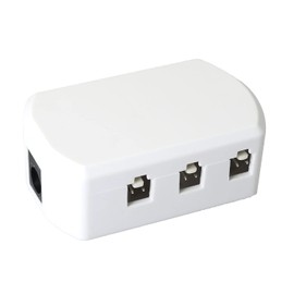 6 In 1 White Splitter RLECS Under Cabinet Puck Lights with 2 Pin White Cables for Cabinet Kitchen Lights with 2 Pin Connectors