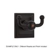 Emtek Traditional Brass Double Hook with Matching Finish Rosette -