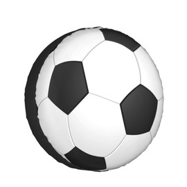 Love Football Sport Soccer Round Black and White Tire Cover Spare Tire Cover for Trailer Jeep Rv 17 inch