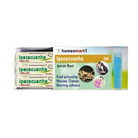 homeomart.com Ipecacuanha Homeopathy Pellets (Pills) in 6C Potency, Pack of 3