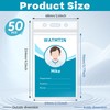 50 PCS Plastic Badge Holder, Vertical Name ID Card Badge