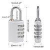 Sourcingmap 4 Digit Combination Padlock, 4mm Shackle, Zinc Alloy Lock