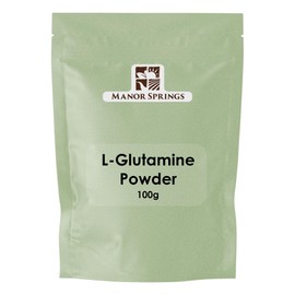 Pure L-Glutamine Powder 100g – Premium Amino Acid Supplement for Muscle Recovery & Gut Health – Unflavoured, Vegan Friendly – by Manor Springs
