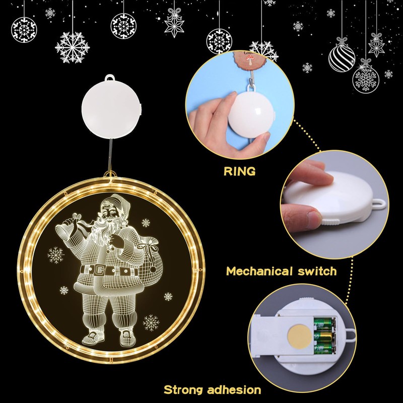 DAZZTIME Christmas Decorative Window Light, LEDs Christmas Lights Window with