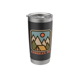 Rangeley Maine Northeast Mountains Outdoors Logo Stainless Steel Insulated Tumbler