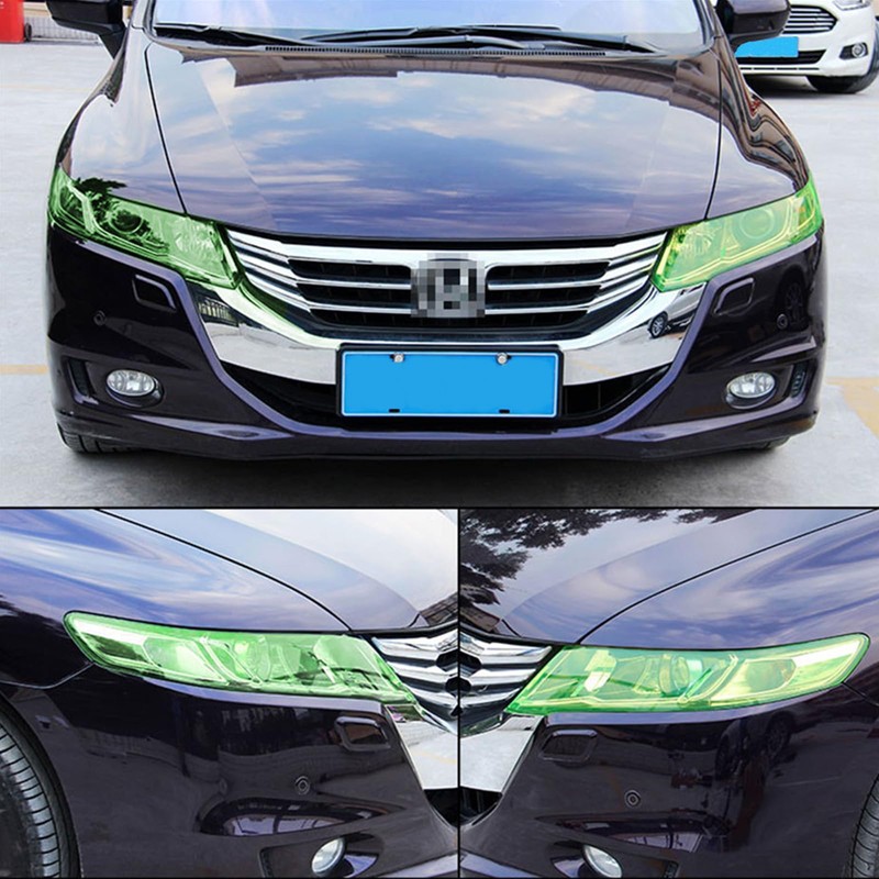 Car Light Tint - Green, 30x200CM - Headlight, Brake, Taillight,