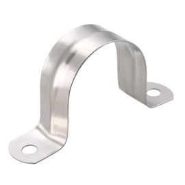 TA-VIGOR 8Pcs Rigid Pipe Straps, 35mm 2 Holes Stainless Steel Tension Tube Clip Clamp, Heavy Duty Conduit Clamps for Pipe Tube Wire Fixing, Laying Plumbing, Electricity, Exhaust
