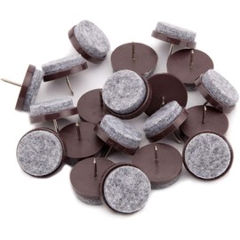 Pack of 12 Felt Glides for Chairs, 22 mm Chair Felt Glides Nail Furniture Glides with 4 mm Thickness - Felt Chair Glides for Furniture Floors