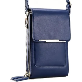 Bolso Bandolera Para TeléFono MóVil Con Pantalla TáCtil Para Mujer,Cartera Bandolera de Piel con Protección RFID,Correa de Hombro Ajustable, Antirrobo