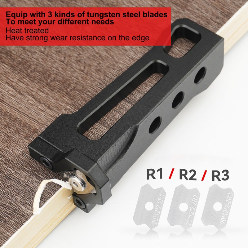 Woodworking Edge Trimmer Aluminum Alloy Manual Wood Edge Planer Arc