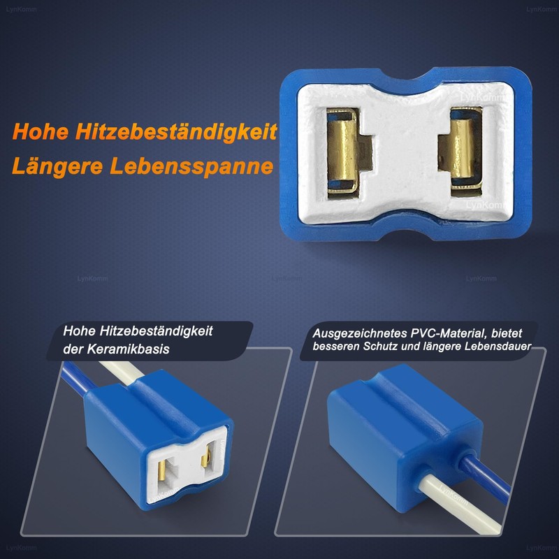 Pack of 4 H7 Connector Ceramic H7 Socket Wiring Harness
