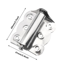 ZZHXSM 2PCS Stainless Steel Auto-Reset Spring Butterfly Hinge Silver 2.7x2.4 inch Flat Sand Door Screen Reset Hinge for Wooden Door Screen Aluminium Door Cabinet Jewellery Case