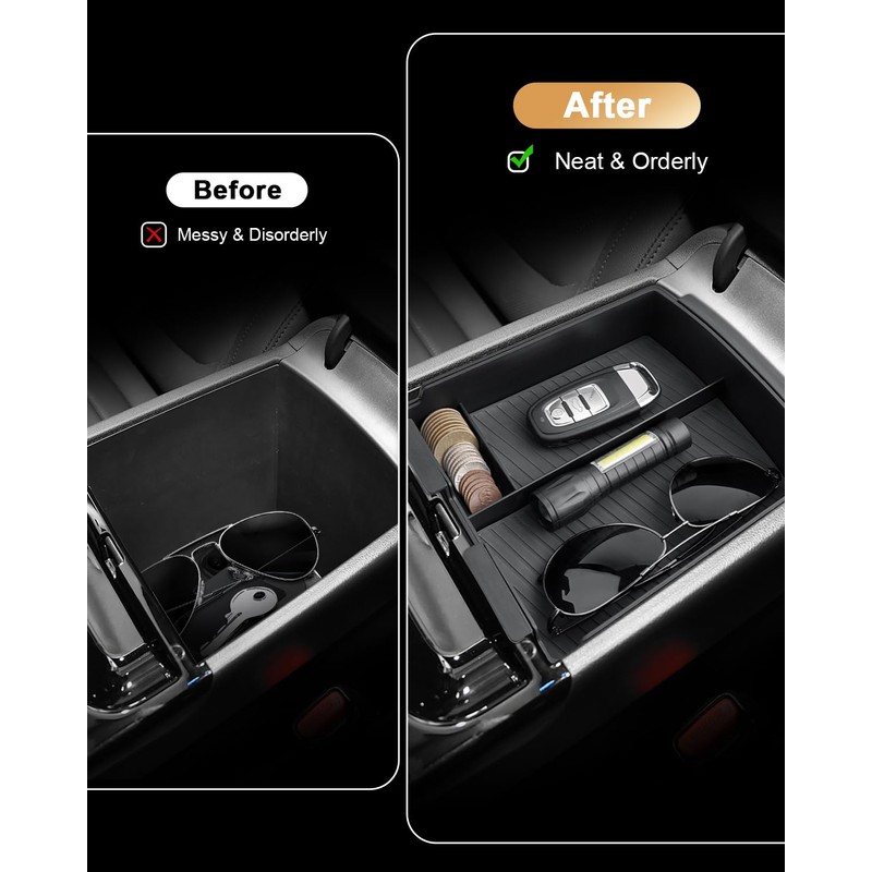 Double-Layer Center Console Organizer For 2025 Hyundai Tucson(Limited)/2025 Tucson Hybrid(Blue/SEL