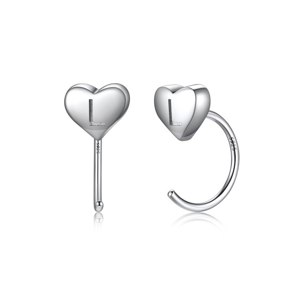 925 Sterling Silver Huggie Half Hoop Earrings for Women, Tiny