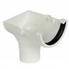 FloPlast White Half Round Gutter Stop End Outlet 112mm